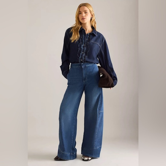 NWT Size 27 - Pilcro Full Curve High-Rise Wide-Leg Jeans - Picture 3 of 16